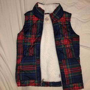 Vest lined with fuzzy faux fur